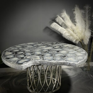 Agate Slice Resin Art Table