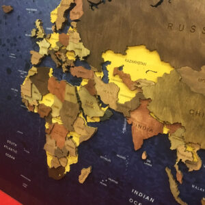 Wooden World Map