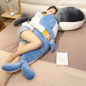 Blue Whale Stuffed Plush Pillow