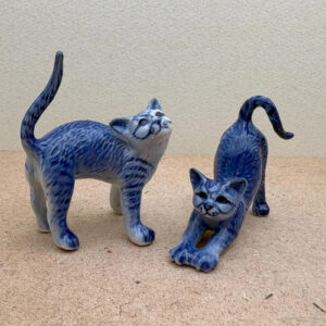 Cat Figurine Duo