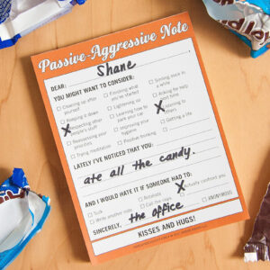 Passive Aggressive Nifty Note Pad