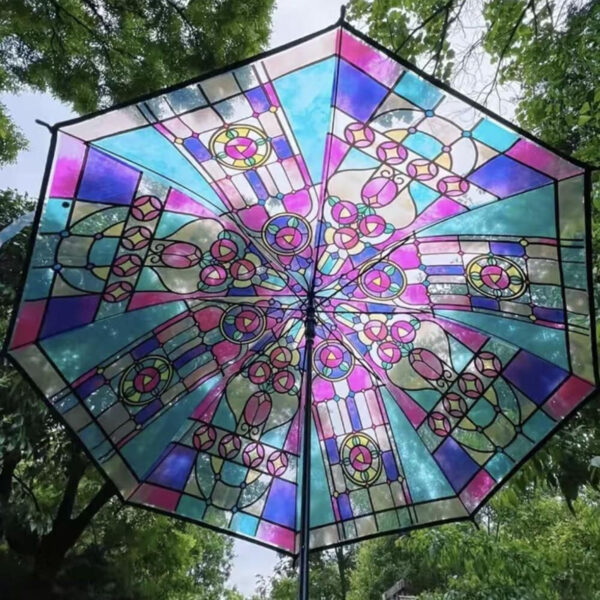 Stained Glass Automatic Umbrella