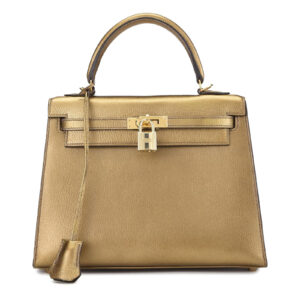 Metallic Gold Chevre Kelly Sellier