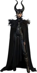 Evil Queen Horns with Feather Cape Shawl Set Black Halloween Costume