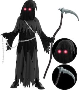 Glowing Eyes Grim Reaper Costume