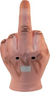 Middle Finger Funny Head Mask Costume