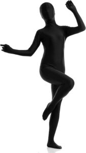 Black Unisex Adult Zipper Zentai Suit Cosplay