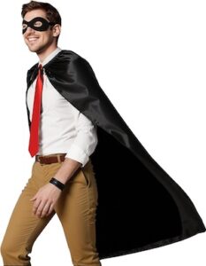 Adult Superhero Cloak & Cape Duo Set with Mask