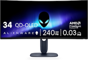 Alienware 34 240Hz QD-OLED Curved Gaming Monitor
