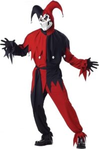 Men's Adult Red Evil Jester Costume