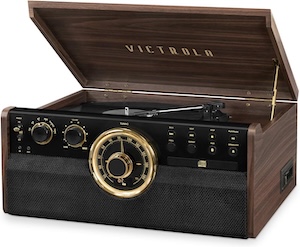 Victrola The Empire Mid-Century 6-in-1 Turntable
