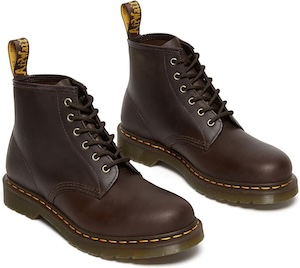 Dr. Martens unisex-adult 101 Crazy Horse Leather 6 Eye Boot