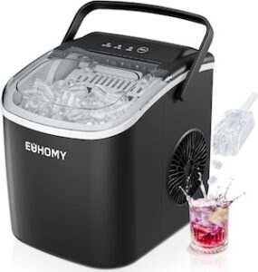 EUHOMY Countertop Ice Maker Machine with Handle