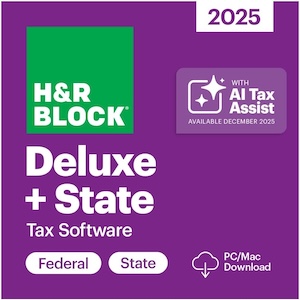 H&R Block Tax Software Deluxe + State 2025