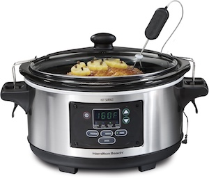 Hamilton Beach Portable 6 Quart Set & Forget Digital Programmable Slow Cooker