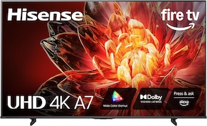 Hisense 43" Class A7 Series (43A7NF, 2025 Model) 4K UHD Smart Fire TV