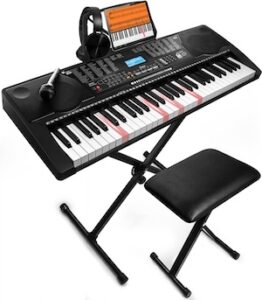 JIKADA 61 Key Portable Electronic Keyboard Piano