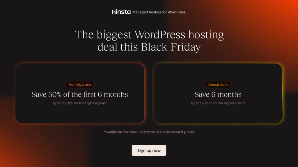 Kinsta Black Friday 2025 deals