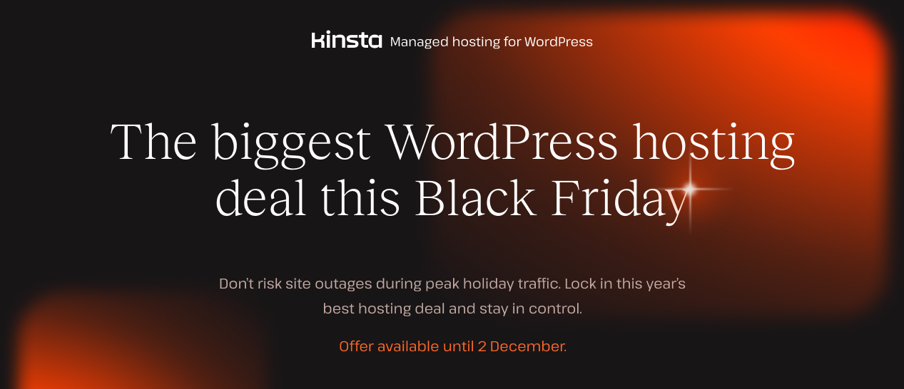 Kinsta Black Friday deals 2025