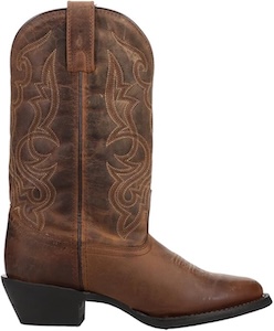 Laredo Womens Maddie Embroidered Round Toe Pull On Casual Boots