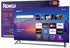Roku 55-Inch Select Series 4K HDR Smart TV (2025)
