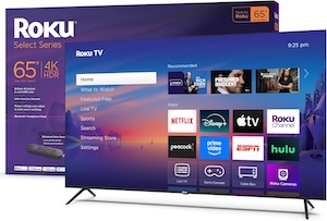 Roku 65-Inch Select Series 4K HDR Smart TV (2025)