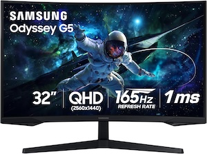 SAMSUNG 32 Odyssey G55C Series QHD 1000R Curved Gaming Monitor