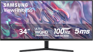 SAMSUNG 34 ViewFinity S50GC Series Ultra-WQHD Monitor