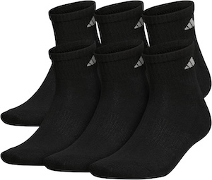 adidas Men's Athletic Cushioned 6-Pack Quarter