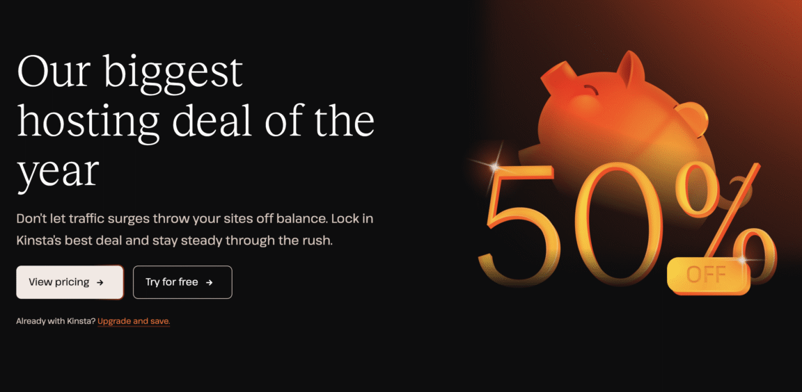 kinsta cyber monday 2025 deals